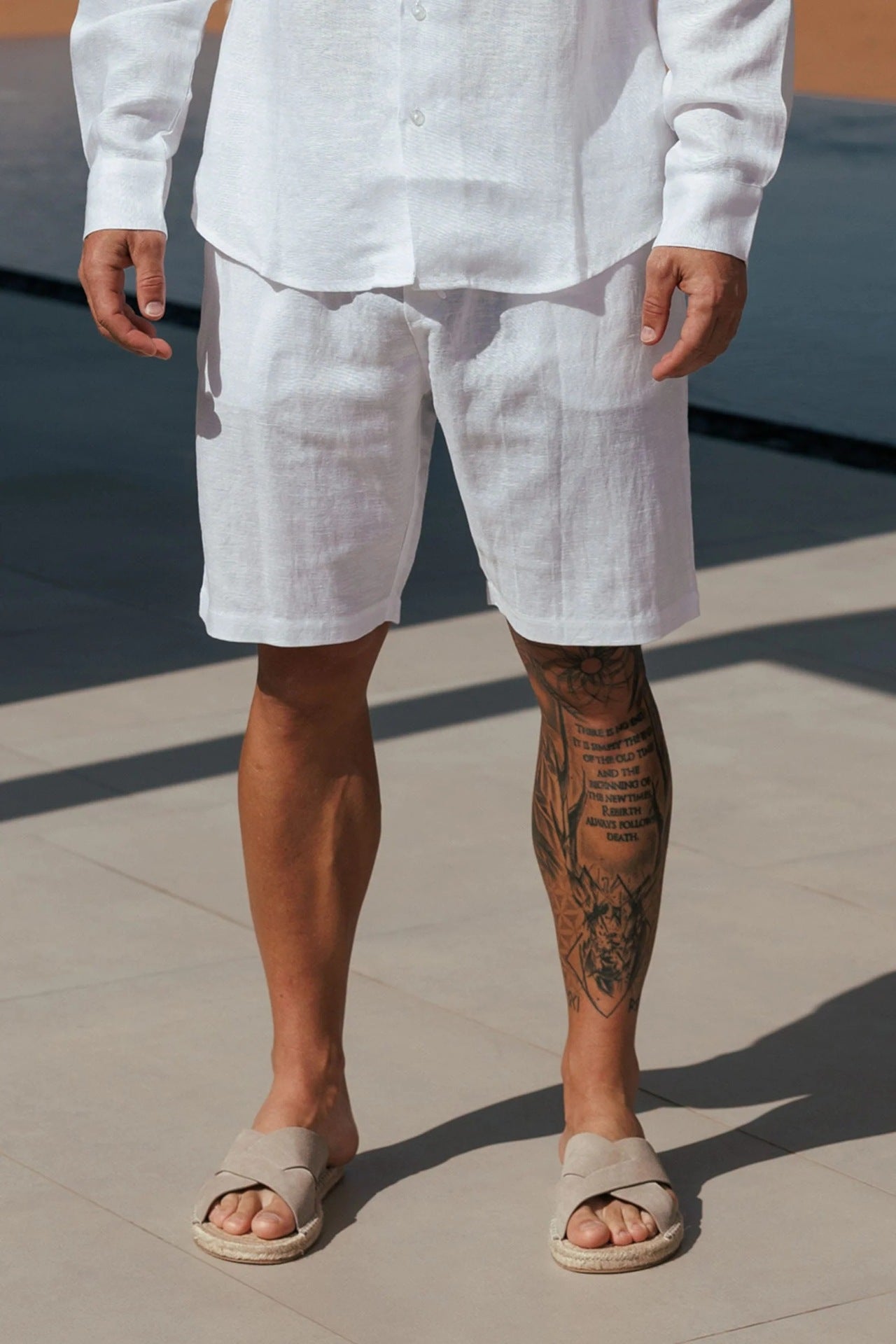 Chemise Cubaine Manches Longues & Short Élastiqué