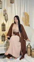 Caftan Marocain 2 Pièces Brodé | Élégance Traditionnelle – DuoPerfect