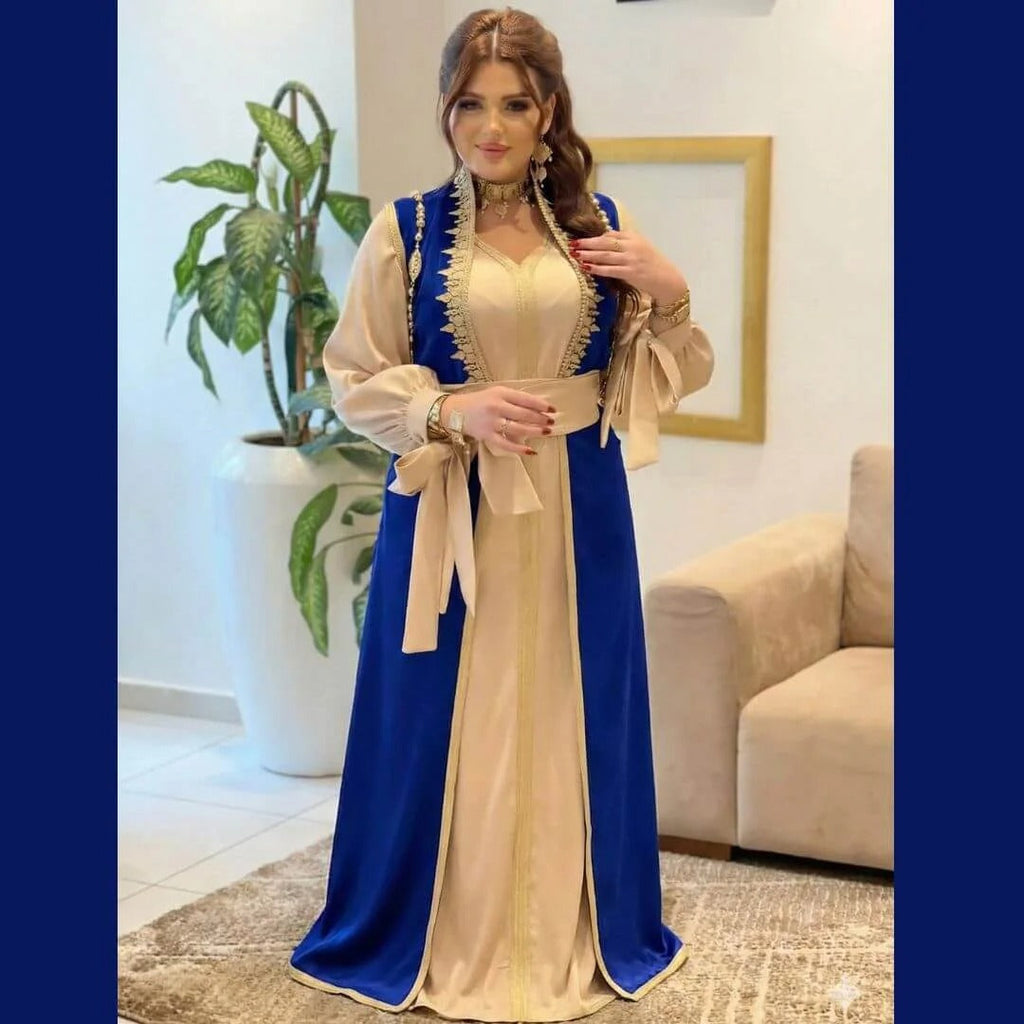 قفطان 2 بياس و كاب موبرا مع الحزام
